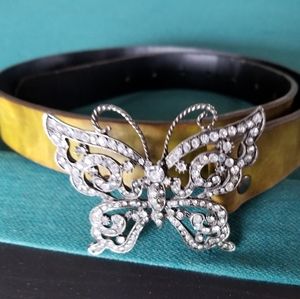 Butterfly leather belt